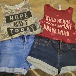 Bundle girls shorts/tanks